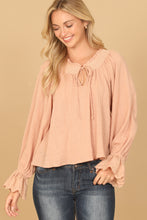 Load image into Gallery viewer, Dusty Peach Ruffle Top
