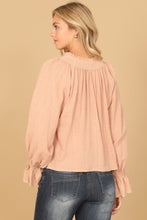 Load image into Gallery viewer, Dusty Peach Ruffle Top
