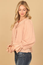 Load image into Gallery viewer, Dusty Peach Ruffle Top
