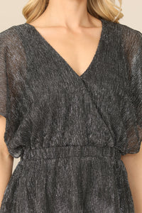 Shimmer Wrap Top
