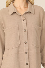 Load image into Gallery viewer, Textured Shacket- Beige
