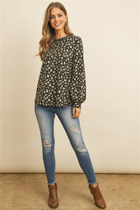 Silver Metallic Leopard Top