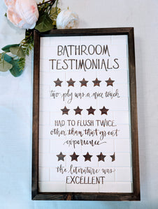 Bathroom Tile Sign