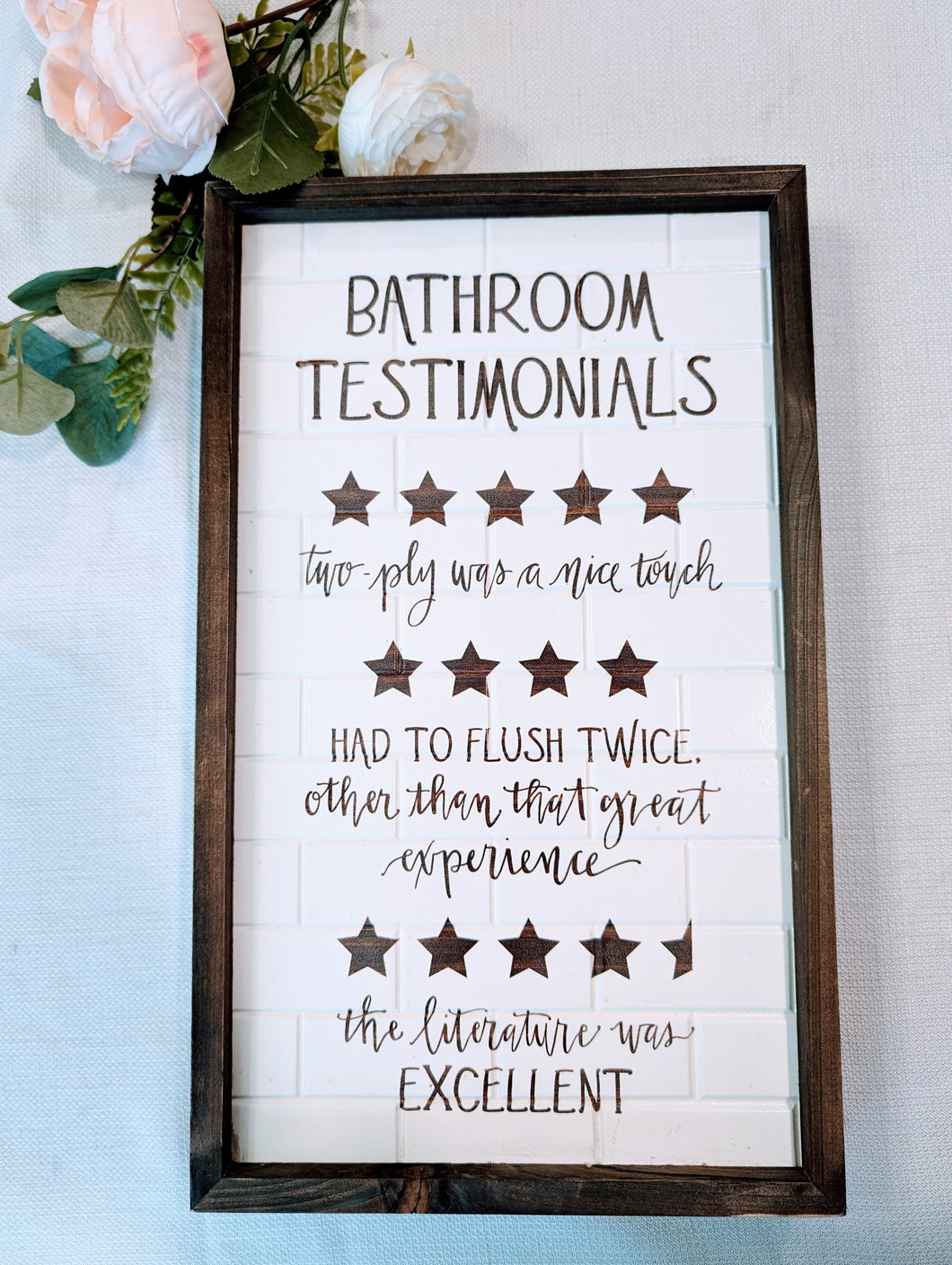 Bathroom Tile Sign
