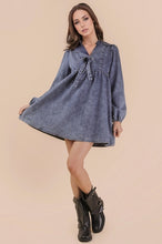 Load image into Gallery viewer, Chambray Bow Dress
