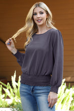Load image into Gallery viewer, Smocked Gunmetal Top
