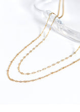 Load image into Gallery viewer, Stainless Steel Lip Chain Necklace: Gold / 16"
