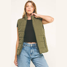 Load image into Gallery viewer, Olive Puffer Vest
