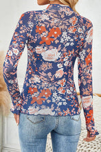 Load image into Gallery viewer, Floral Mesh Long Sleeve Top: PINK / L

