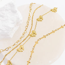 Load image into Gallery viewer, 18K Gold PVD Stainless Steel Cross Chain - By The Foot: Stainless
