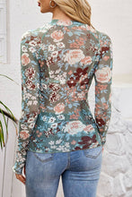 Load image into Gallery viewer, Floral Mesh Long Sleeve Top: PINK / XL
