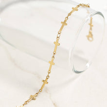 Load image into Gallery viewer, 18K Gold PVD Stainless Steel Cross Chain - By The Foot: Gold
