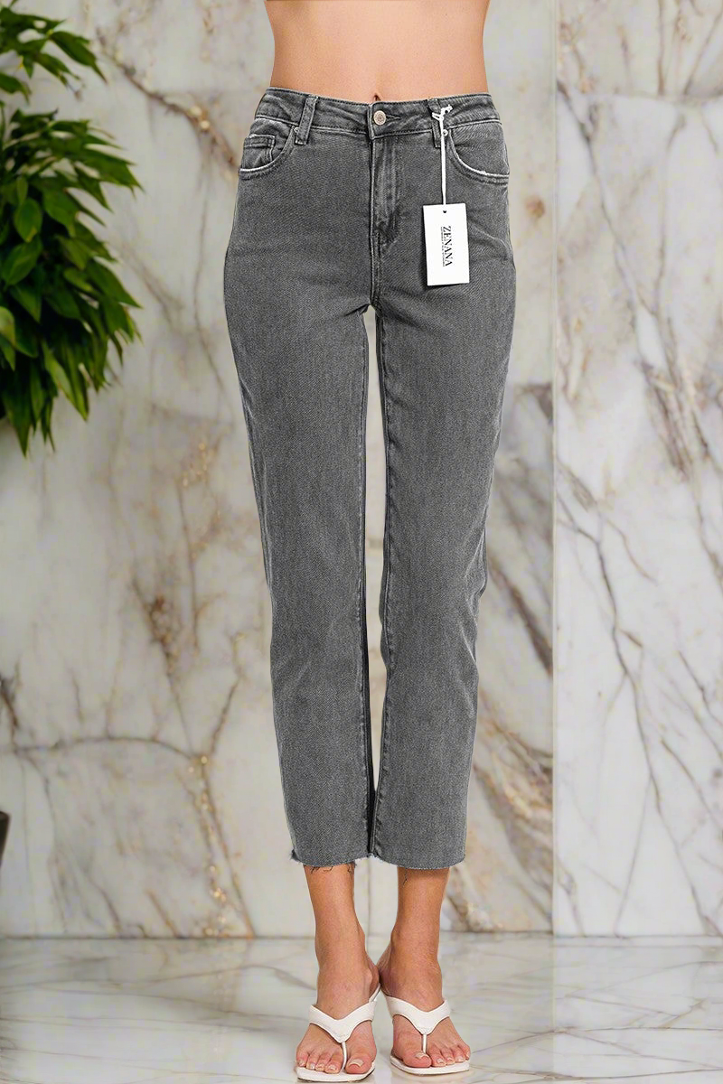 Acid Washed Straight Pants