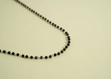 Load image into Gallery viewer, 18K Gold PVD Stainless Steel Black Beaded Chain By The Foot: Black/Gold
