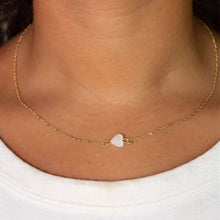 Load image into Gallery viewer, 18K Gold PVD Stainless Steel Shell Heart Connector Charm: Stainless
