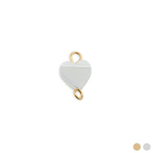 Load image into Gallery viewer, 18K Gold PVD Stainless Steel Shell Heart Connector Charm: Stainless
