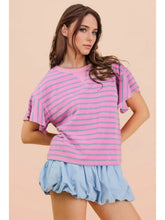 Load image into Gallery viewer, Purple Denim Towel Top
