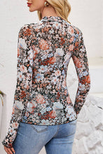 Load image into Gallery viewer, Floral Mesh Long Sleeve Top: PINK / L
