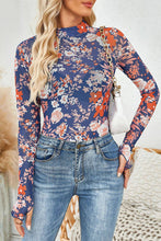 Load image into Gallery viewer, Floral Mesh Long Sleeve Top: PINK / XL
