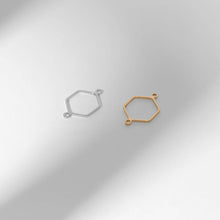 Load image into Gallery viewer, Stainless Steel Hexagon Connector Charms: Stainless
