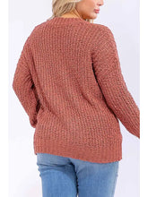 Load image into Gallery viewer, [PLUS] Knitted Rust Sweater
