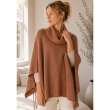 Load image into Gallery viewer, Camel Knit Poncho
