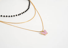 Load image into Gallery viewer, 18K Gold PVD Stainless Steel Black Beaded Chain By The Foot: Black/Gold
