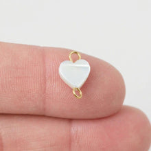 Load image into Gallery viewer, 18K Gold PVD Stainless Steel Shell Heart Connector Charm: Stainless

