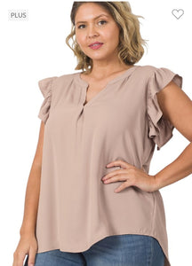 [PLUS] Misty Ruffle Top