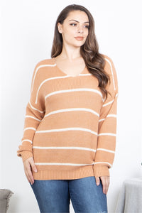 [PLUS] Almond Knit Sweater